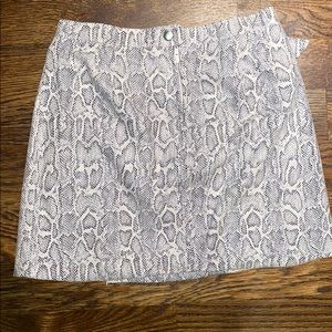 Faux Snakeskin Mini Skirt